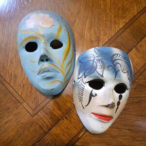 Vintage Rare Copper Face Mask Wall Decor